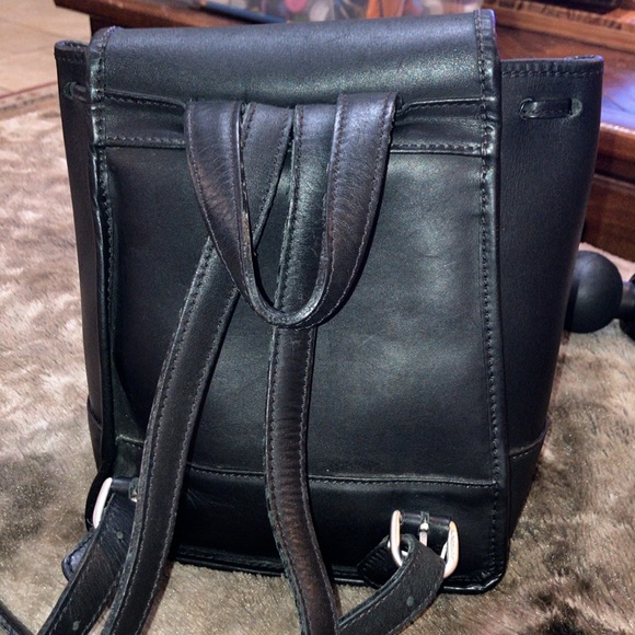 Coach Sports Coach Vintage  black leather backpack with silver hardware - Picture 2 of 10
